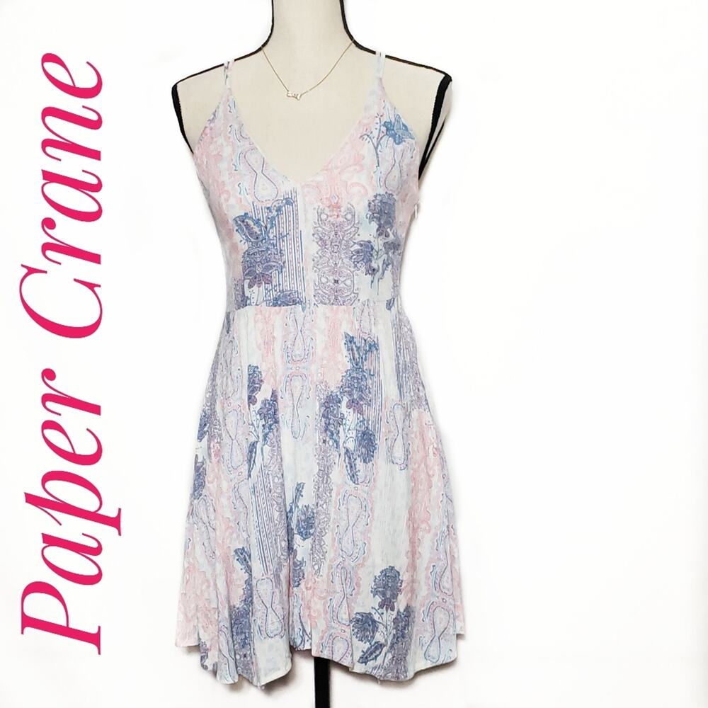 Paper crane floral dress SZ S